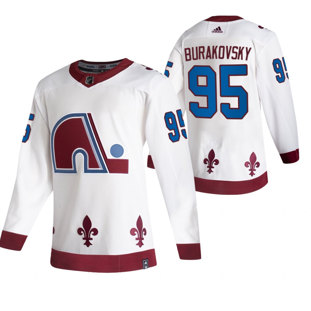2021 Adidias Colorado Avalanche #95 Andre Burakovsky White Men Reverse Retro Alternate NHL Jersey->arizona coyotes->NHL Jersey